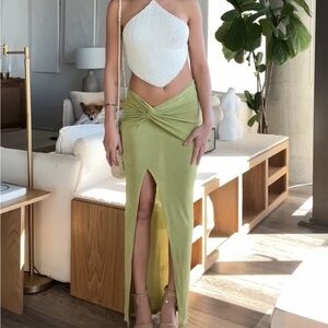 SHEIN Asymmetrical Green Skirt